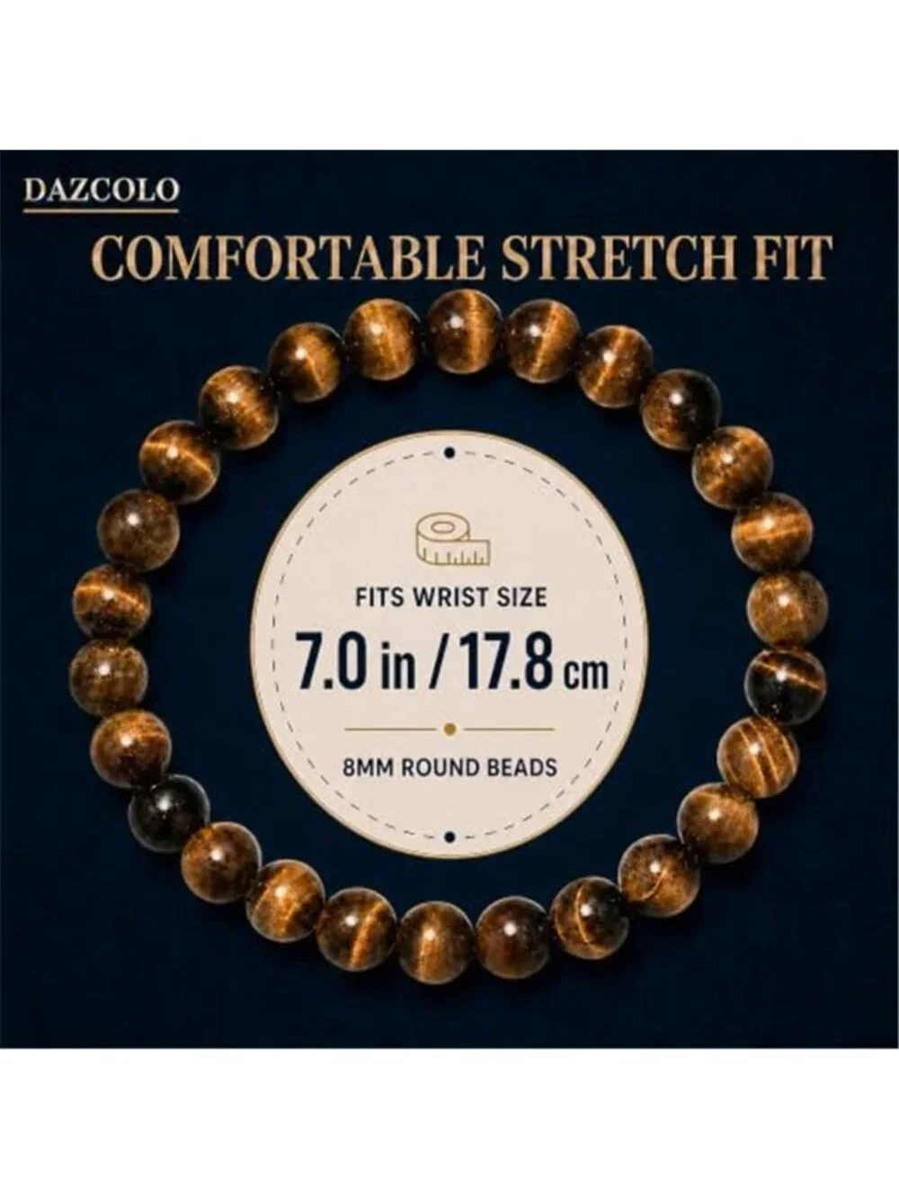 8mm Natural Crystal Stretch Bracelet | Handmade Round Stone Bead Bracelet